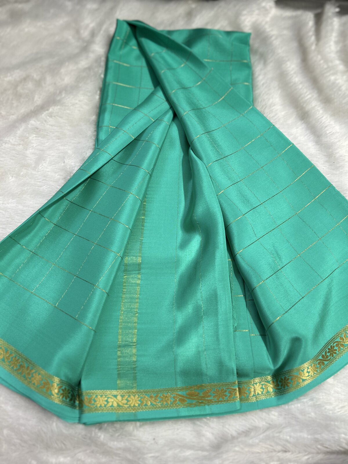 Kaveri's Whisper — Green Pure Crepe Silk Saree — photo 1