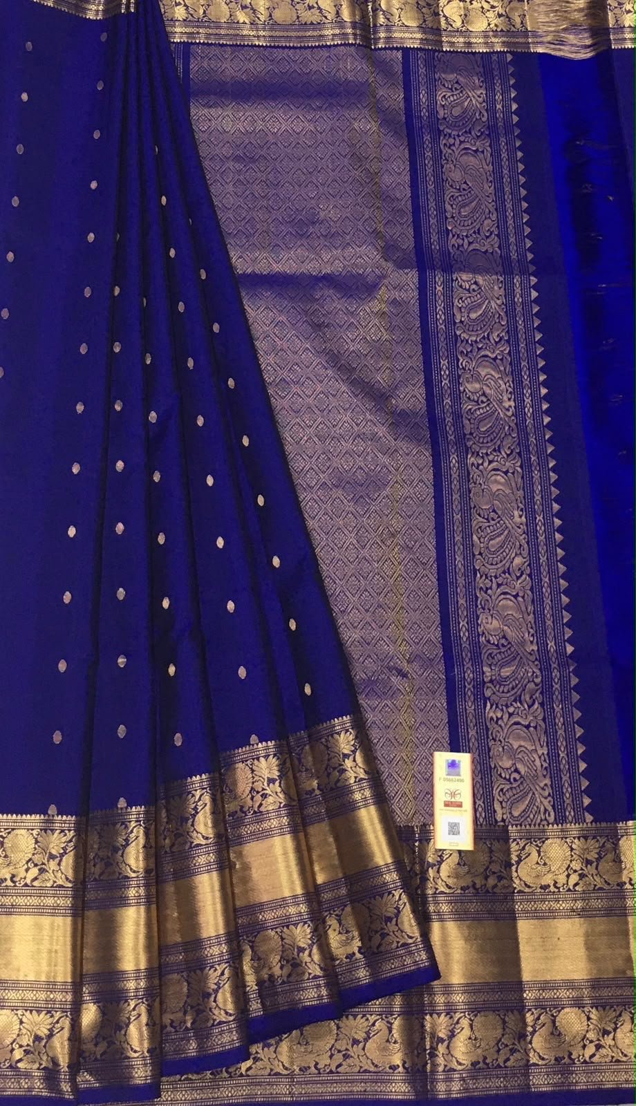 Regal Aurora — Royal Blue Pure Silk Handloom Saree — photo 1