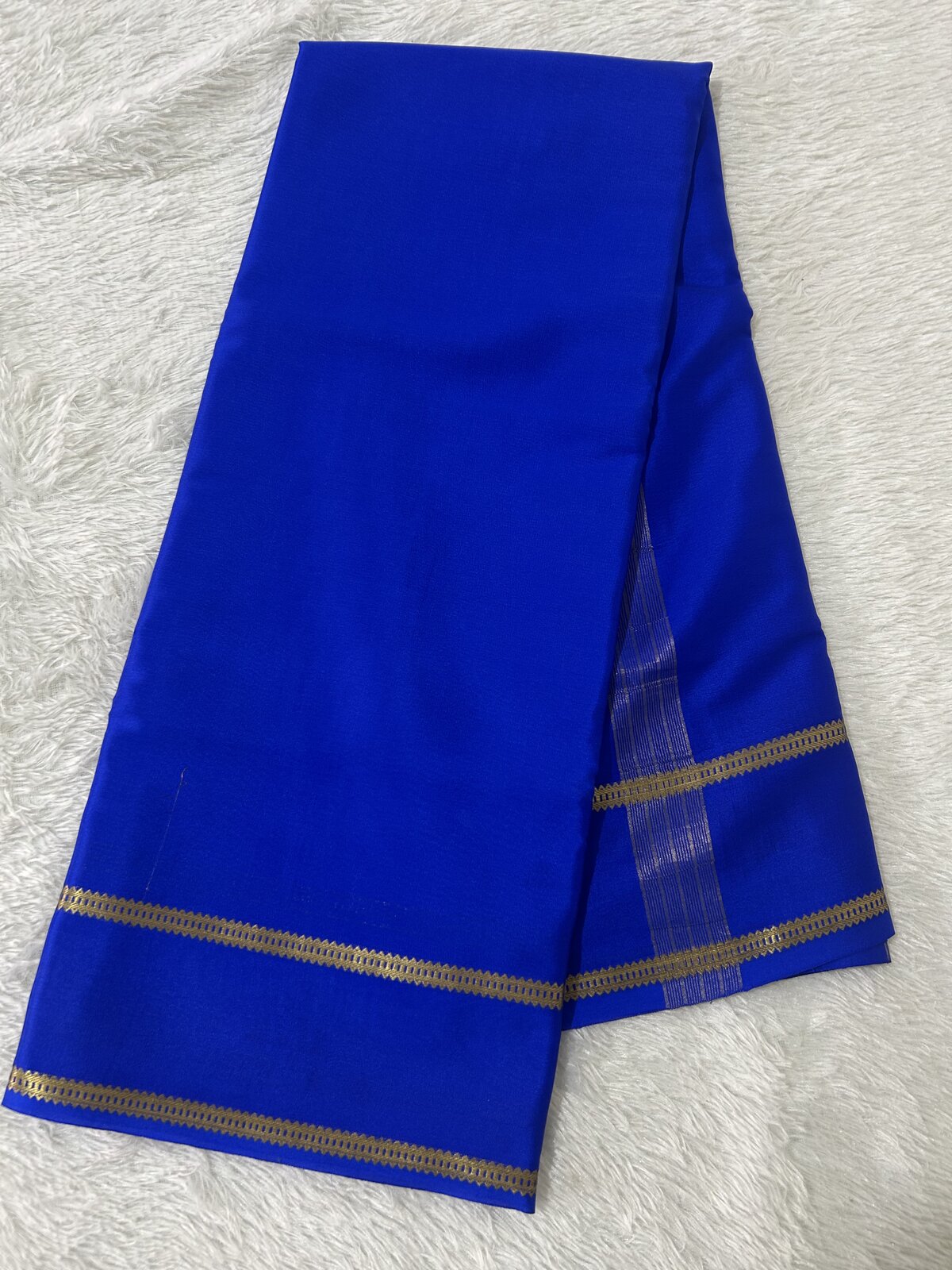 Sanjana Splendour — Blue Pure Crepe Silk Saree