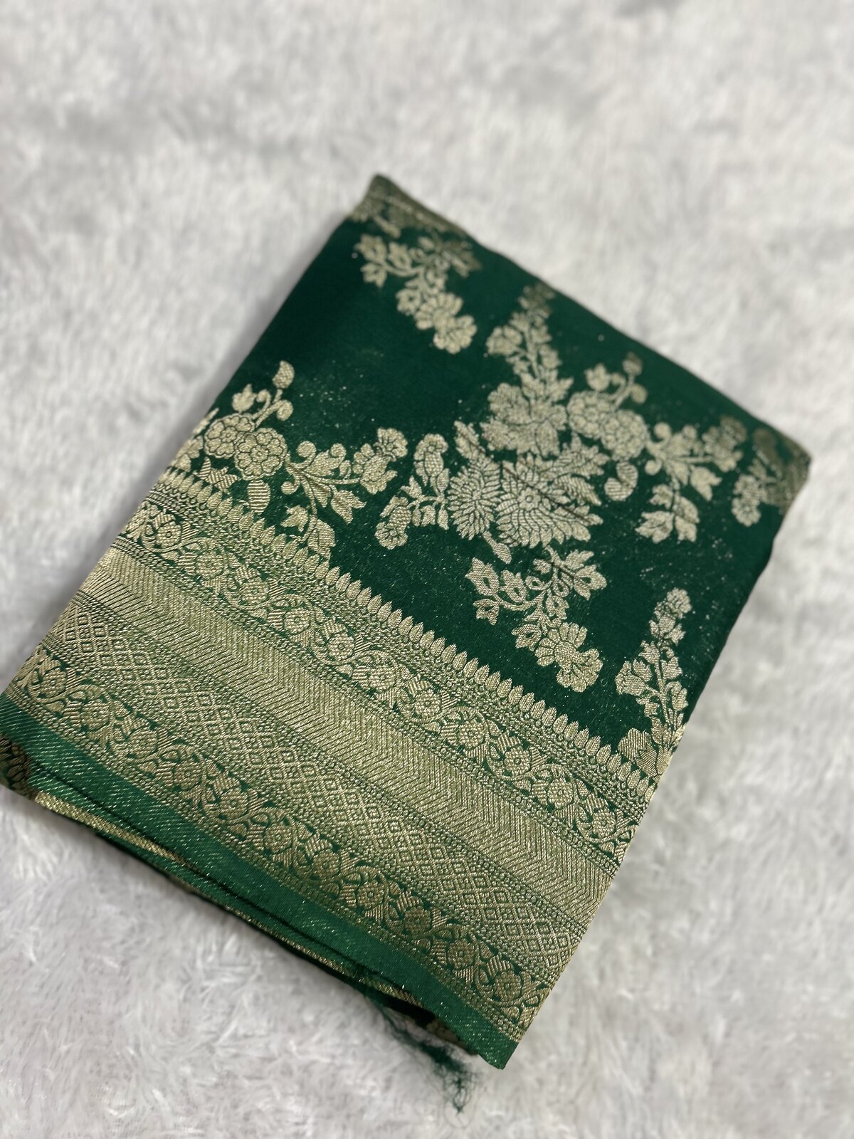 Sitara Muse — Bottle Green Banarasi Georgette Saree — photo 1