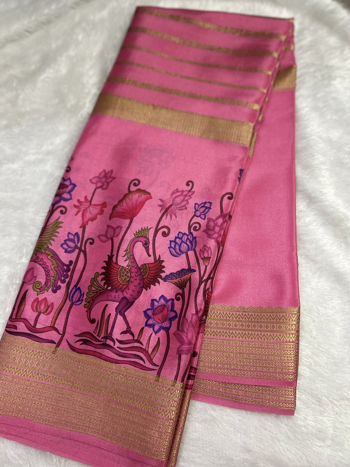 Vaidehi's Vow — Pink Pure Crepe Silk Saree — photo 1