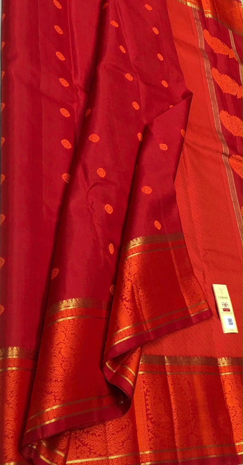 Zari Serenade — Red with Gold Zari Kanchipuram Silk Saree — photo 1