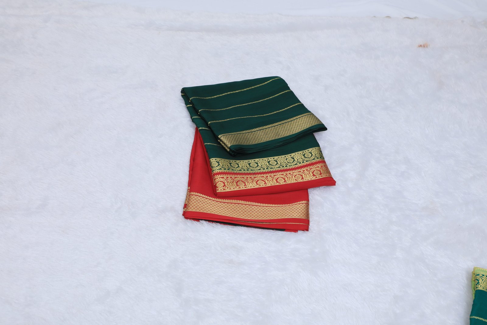 Half and Half Shashi - Pure Mysore Crepe Silk Saree - Image 4