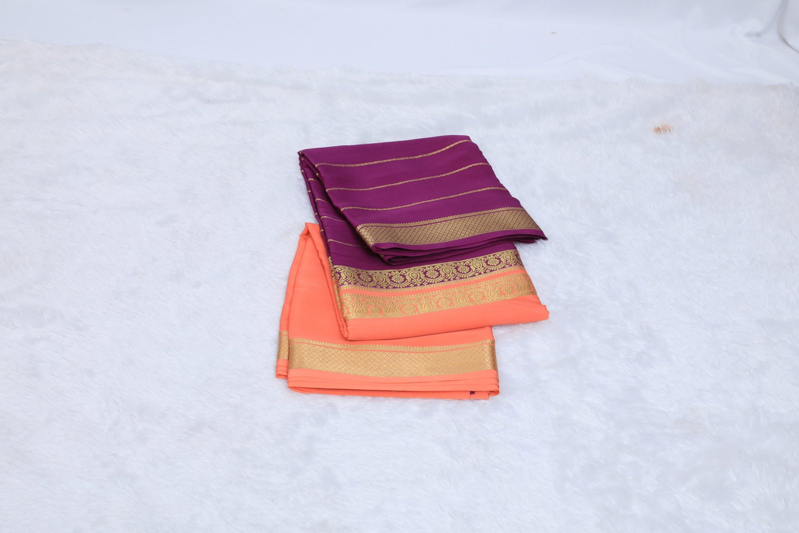 Half and Half Shashi - Pure Mysore Crepe Silk Saree - Image 3