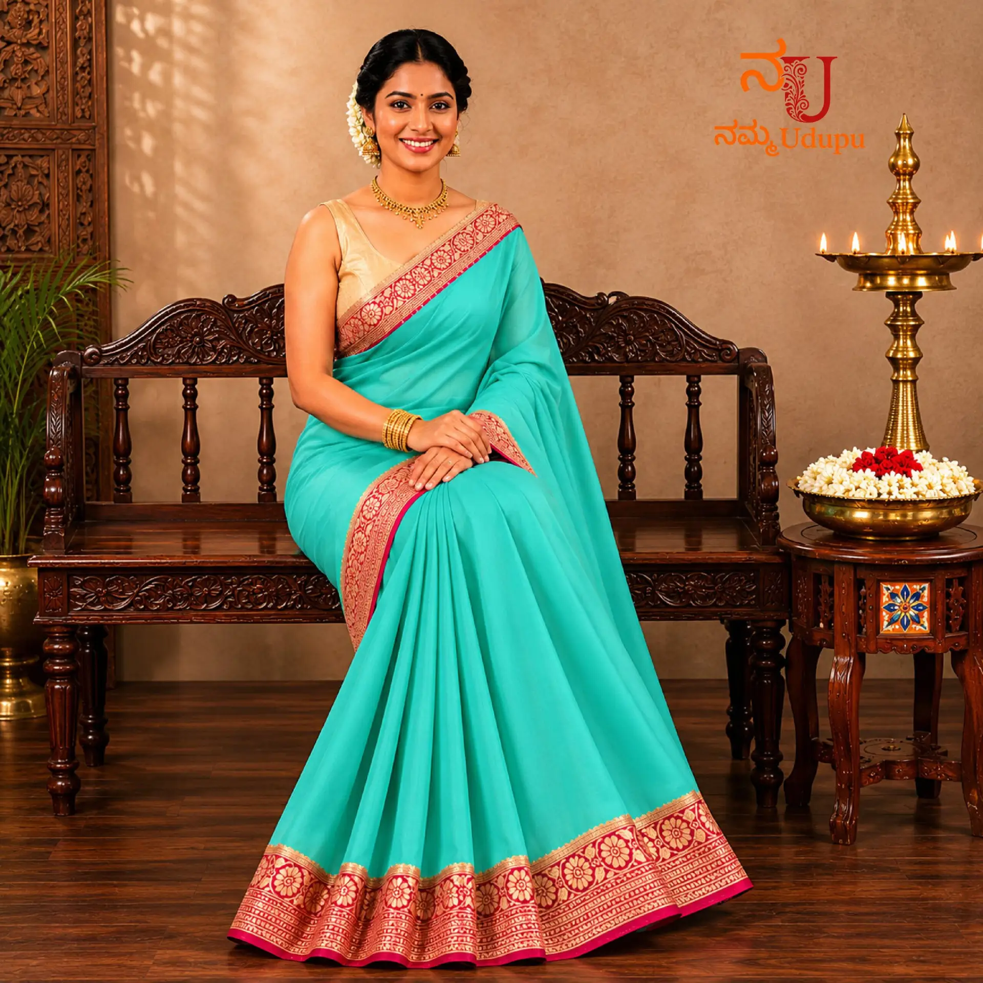 Janani- Pure Mysore Crepe Silk Saree - Image 5