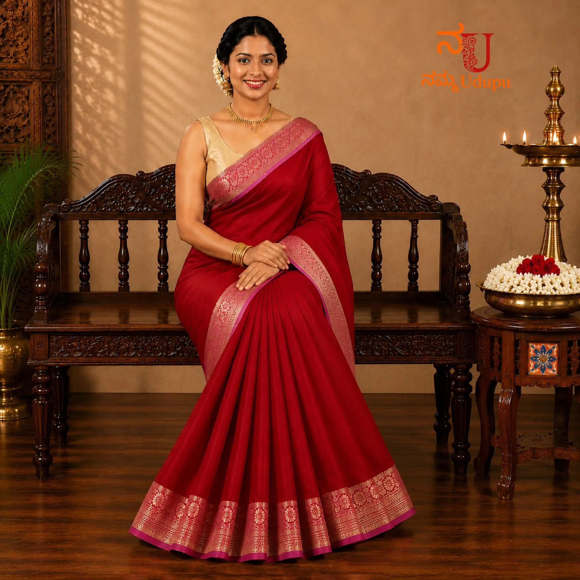 Janani- Pure Mysore Crepe Silk Saree - Image 4