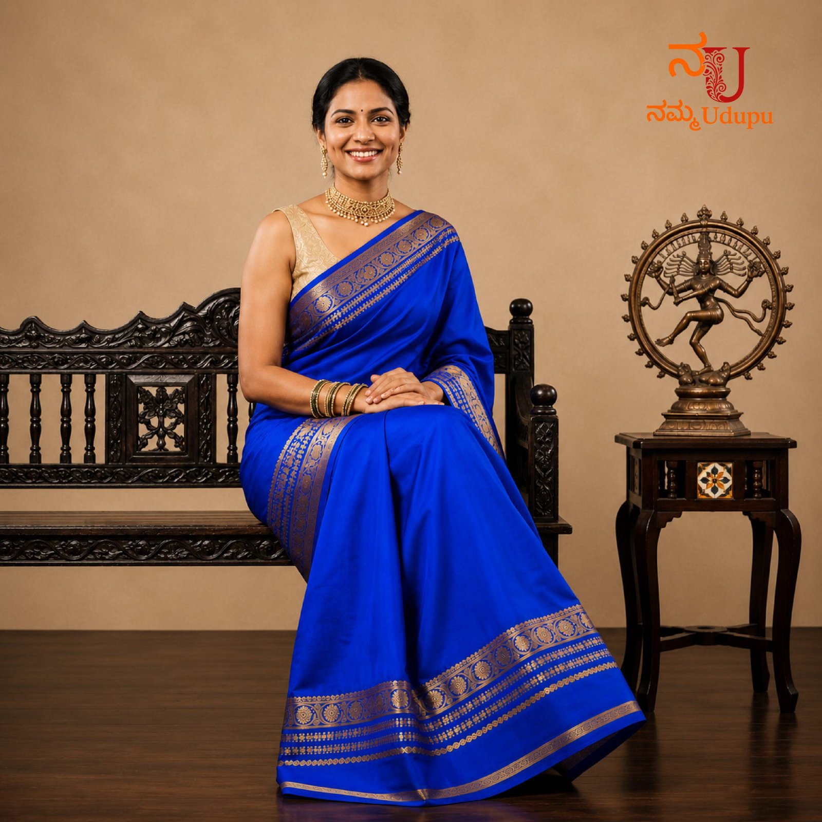 Pallavi - Pure Mysore Crepe Silk Saree - Image 2