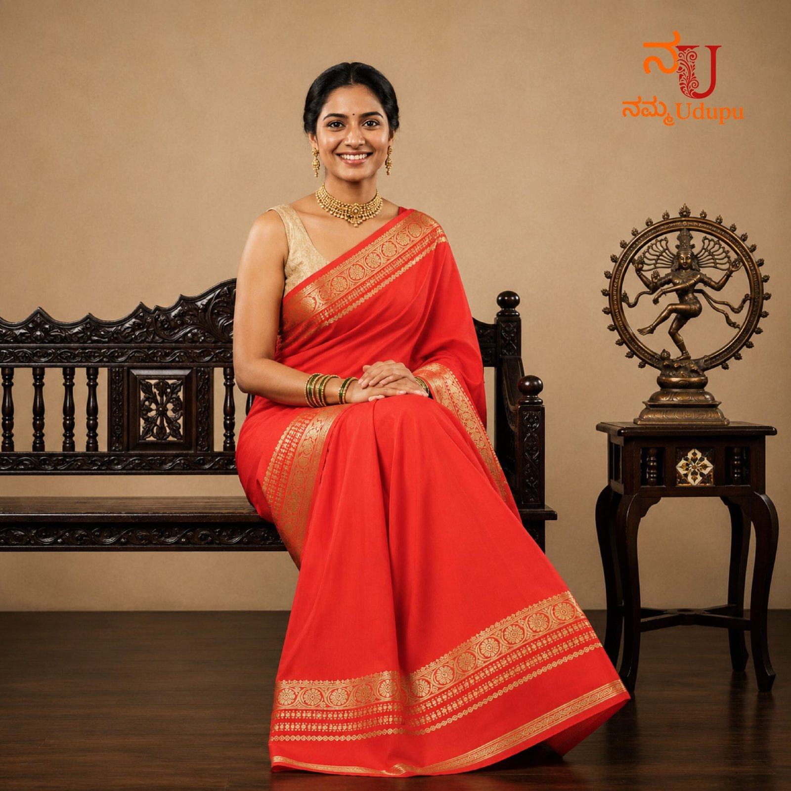 Pallavi - Pure Mysore Crepe Silk Saree - Image 5