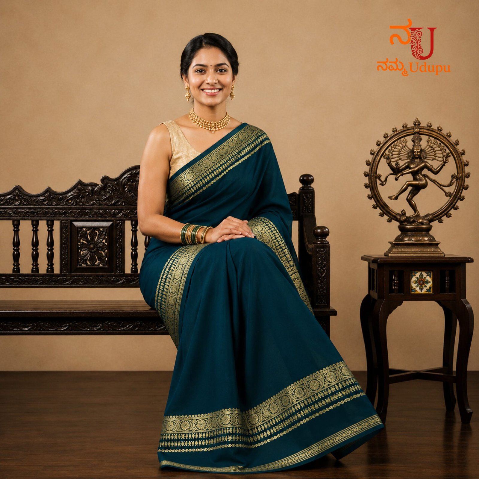 Pallavi - Pure Mysore Crepe Silk Saree