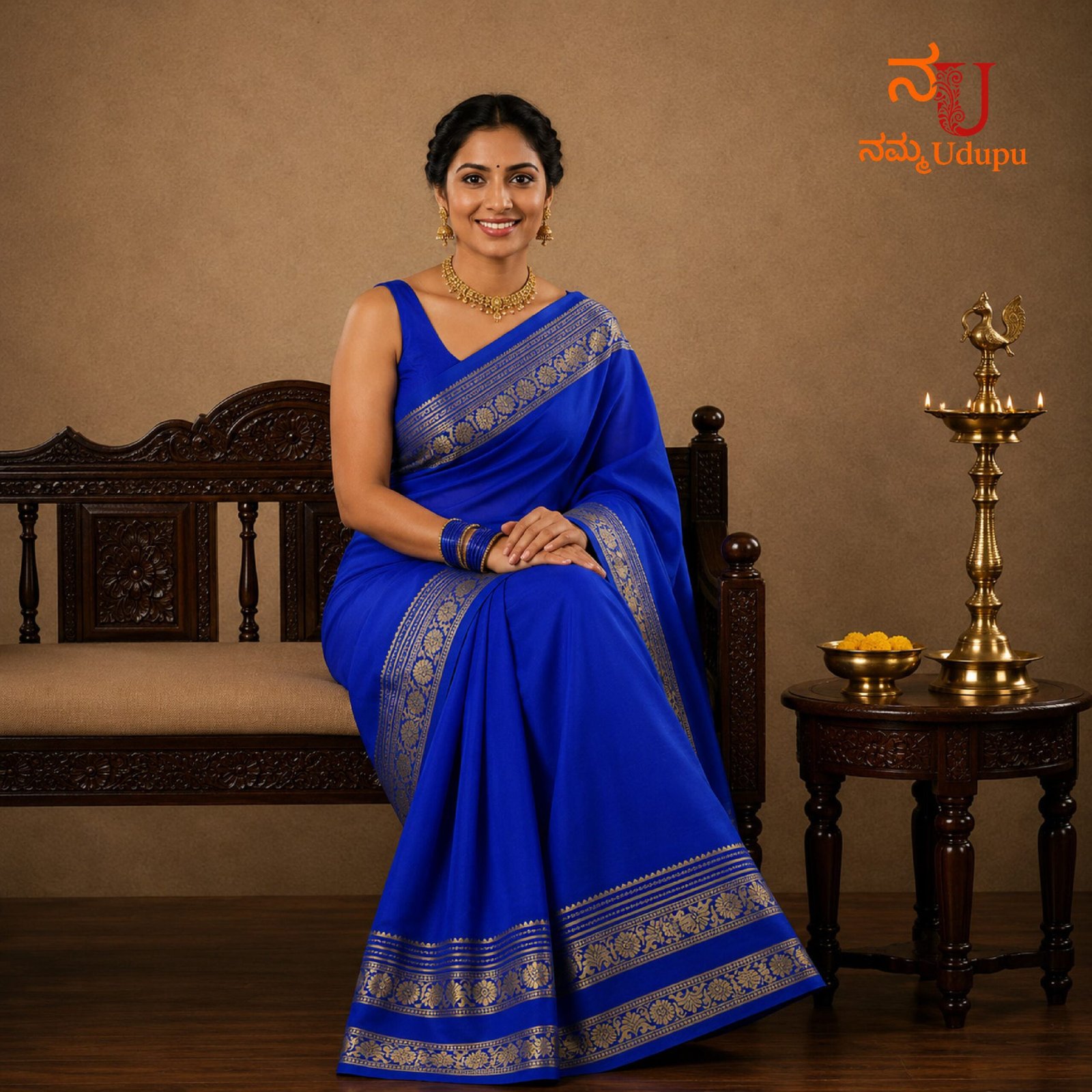 Poornima - Pure Mysore Crepe Silk Saree