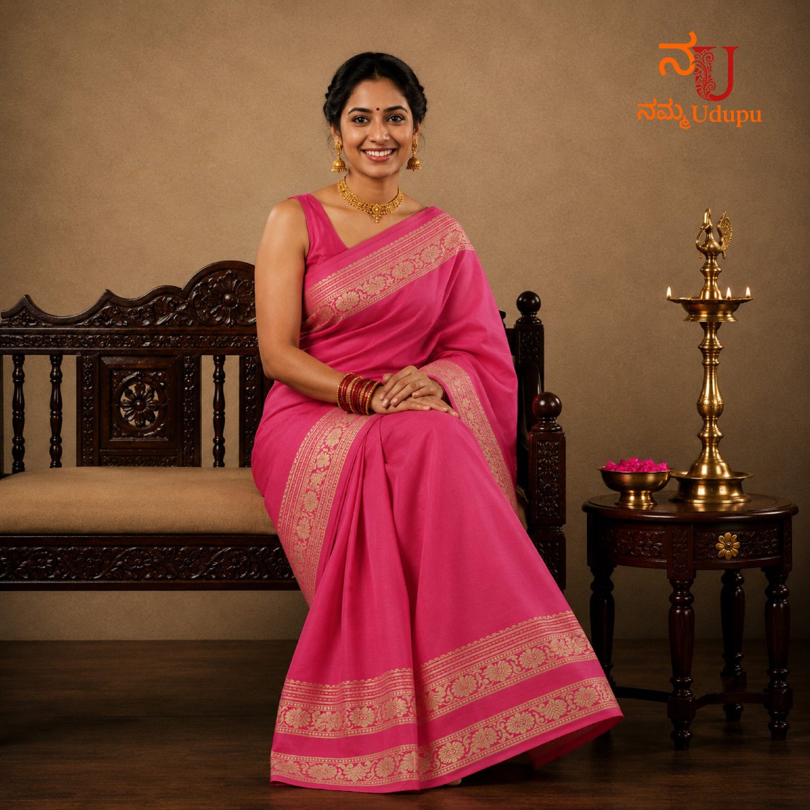 Poornima - Pure Mysore Crepe Silk Saree - Image 3