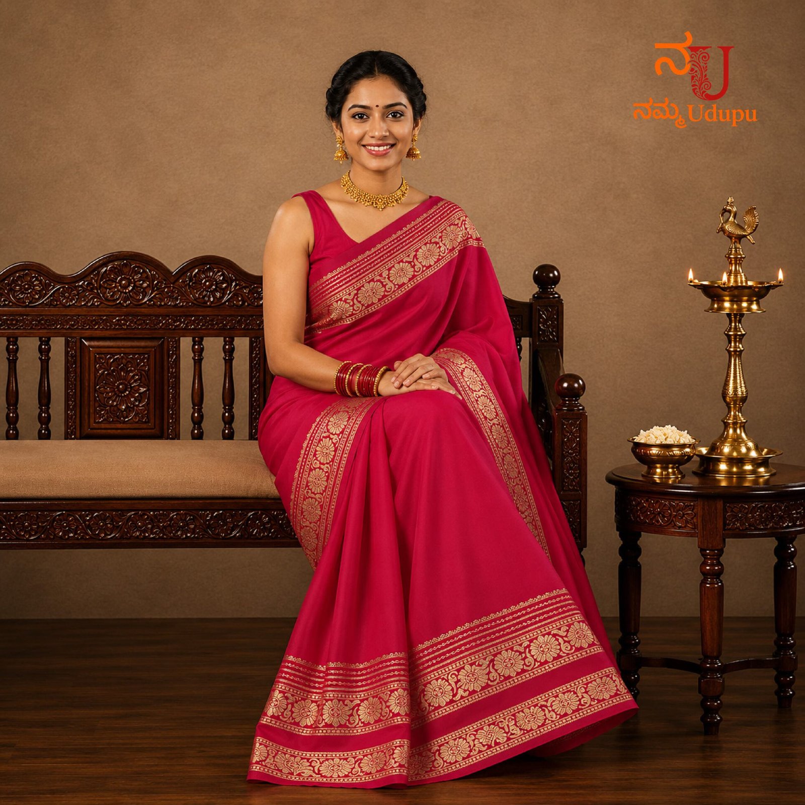 Poornima - Pure Mysore Crepe Silk Saree - Image 4