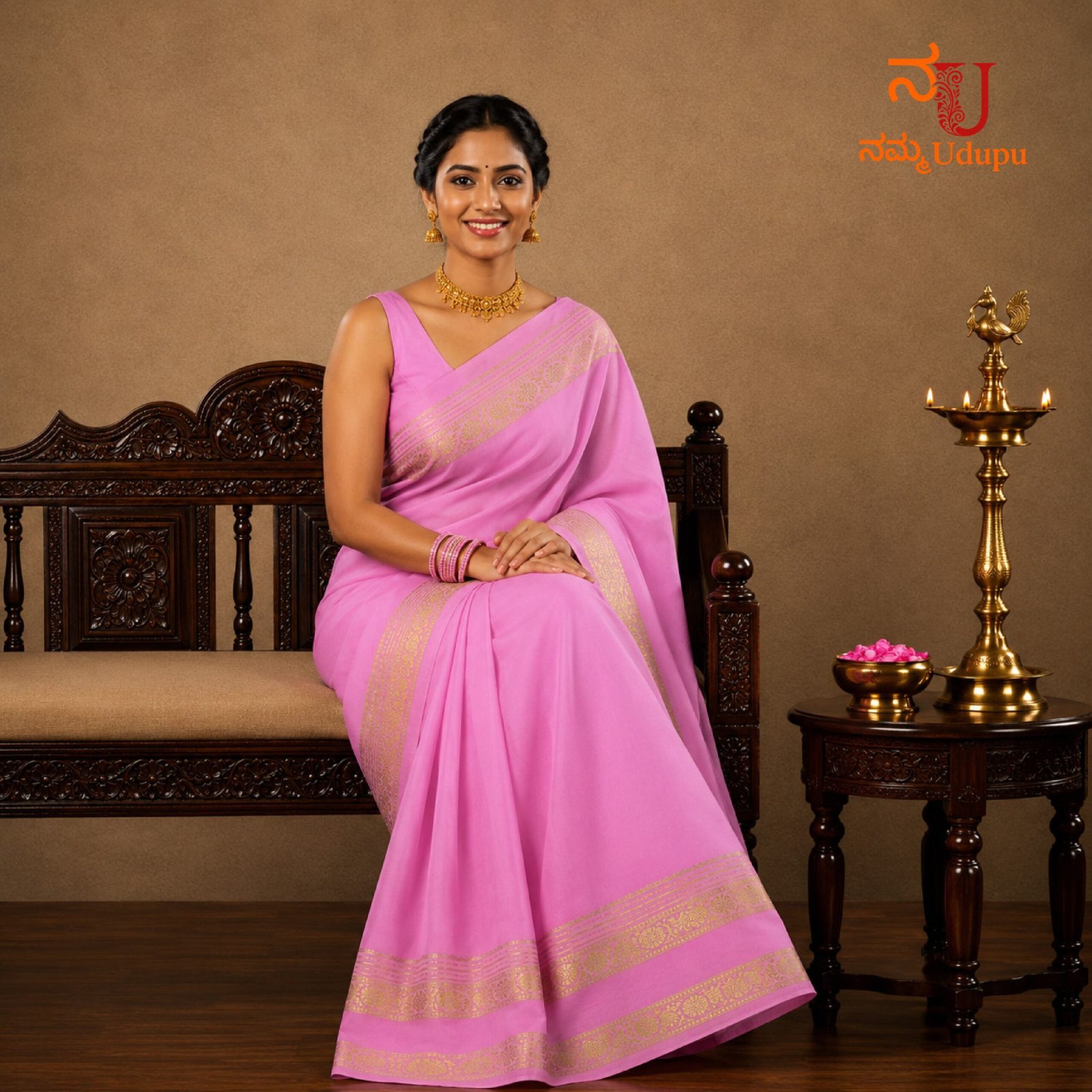 Poornima - Pure Mysore Crepe Silk Saree - Image 6